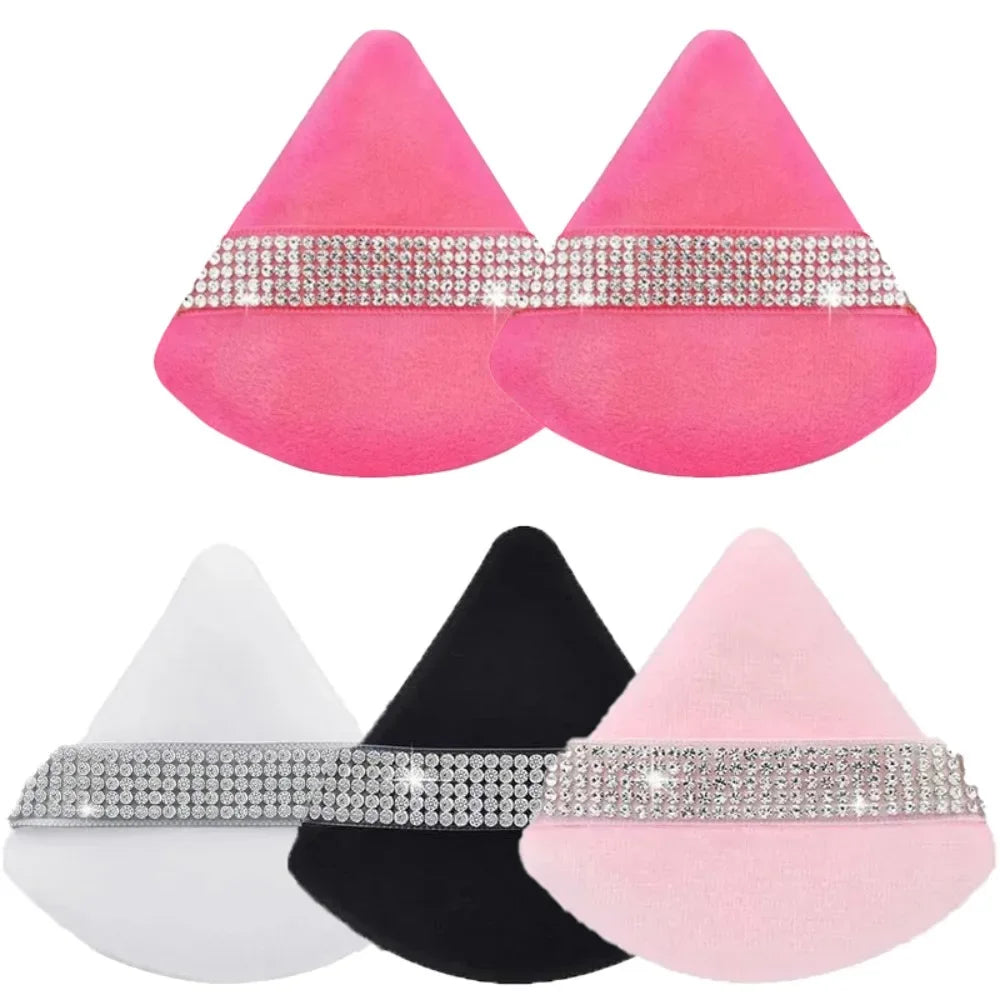 Triangle Crystal Velvet Setting Powder Puff – Diamond Ribbon