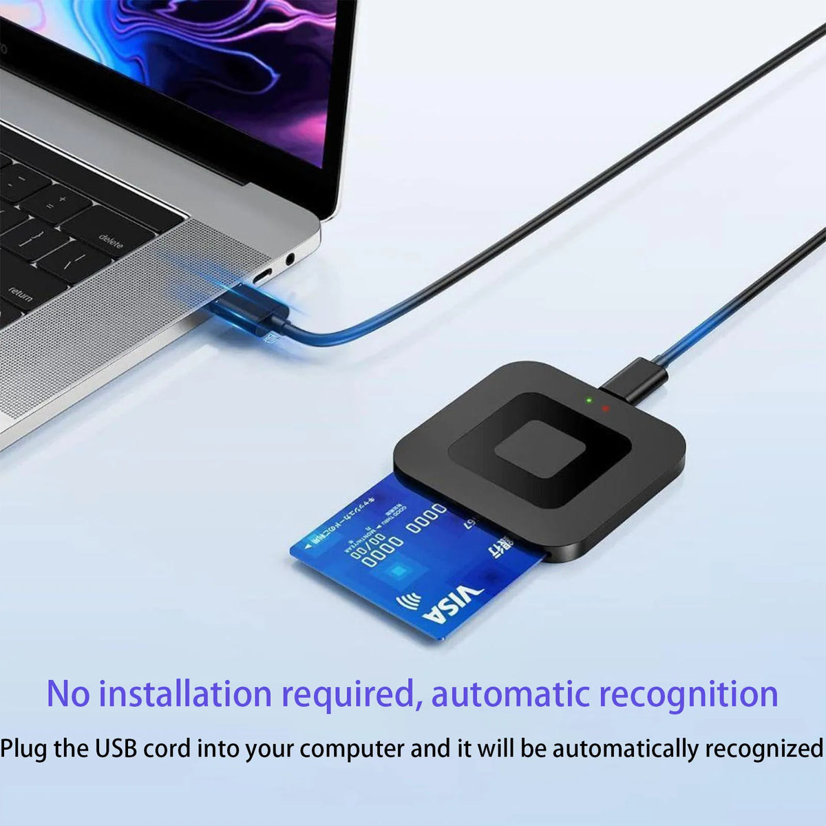 UTHAI USB 2.0 Smart Card Reader – IC, SIM, CAC & Bank Cards