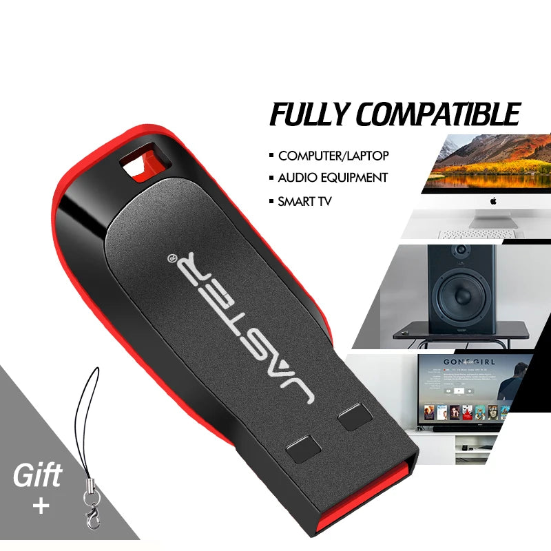 JASTER USB Flash Drive 32GB 64GB 128GB + Free Key Chain USB Flash Drive PRIMED