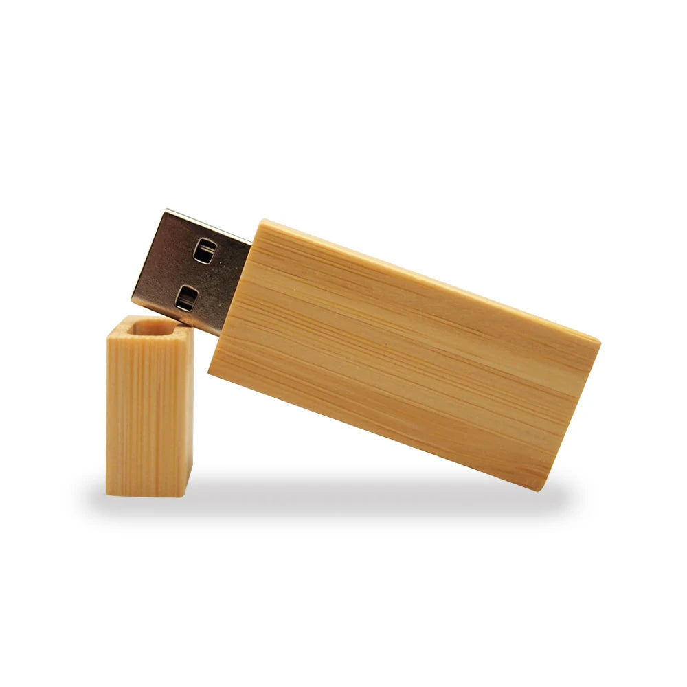 Wooden USB Flash Drive 8GB | Custom Logo Bamboo Walnut Gift Wooden USB Flash Drive PRIMED 32 GB Bamboo