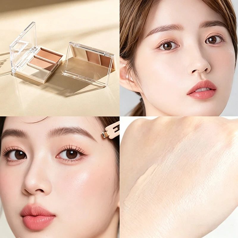 Tri-Color Cream Concealer – Full Coverage, Oil Control Cream Concealer Palette PRIMED