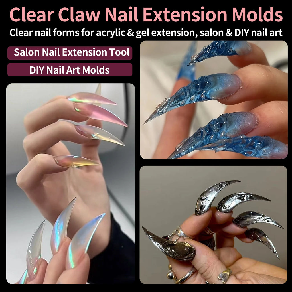 120Pcs Eagle Claw Press On Nails – Cat Claw Fake Nail Tips Press On Nails PRIMED