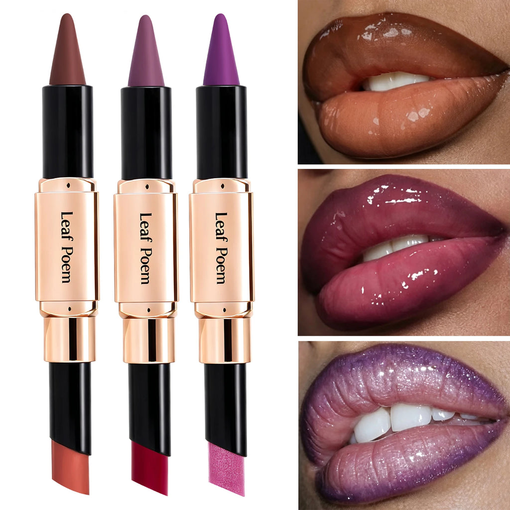 2-in-1 Double-Ended Lip Liner & Lipstick | Matte + Gloss Lip Liner Lipstick PRIMED