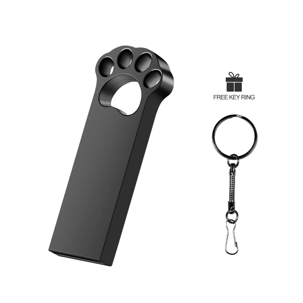 Cat's Paw Metal USB Flash Drive 128GB – Free Custom Logo USB Flash Drive PRIMED 64 GB Black China Mainland