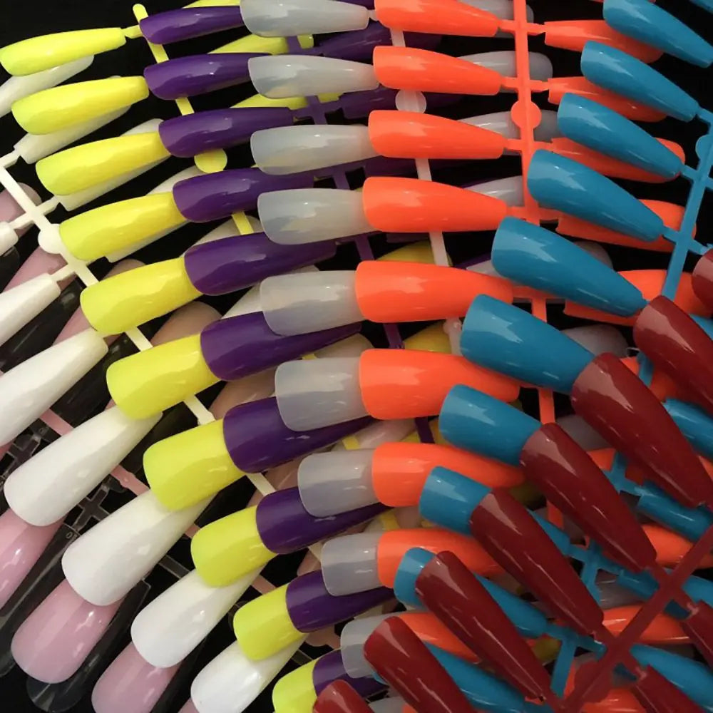 24-Piece Matte Coffin Ballerina Full Cover False Nail Tips