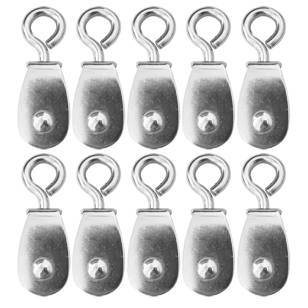10-Pack 360° Swivel Stainless Steel Pulleys – Heavy Duty