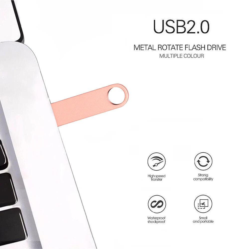 Metal USB Flash Drive Custom Logo | 4GB 8GB 16GB 32GB Gift USB Flash Drive PRIMED