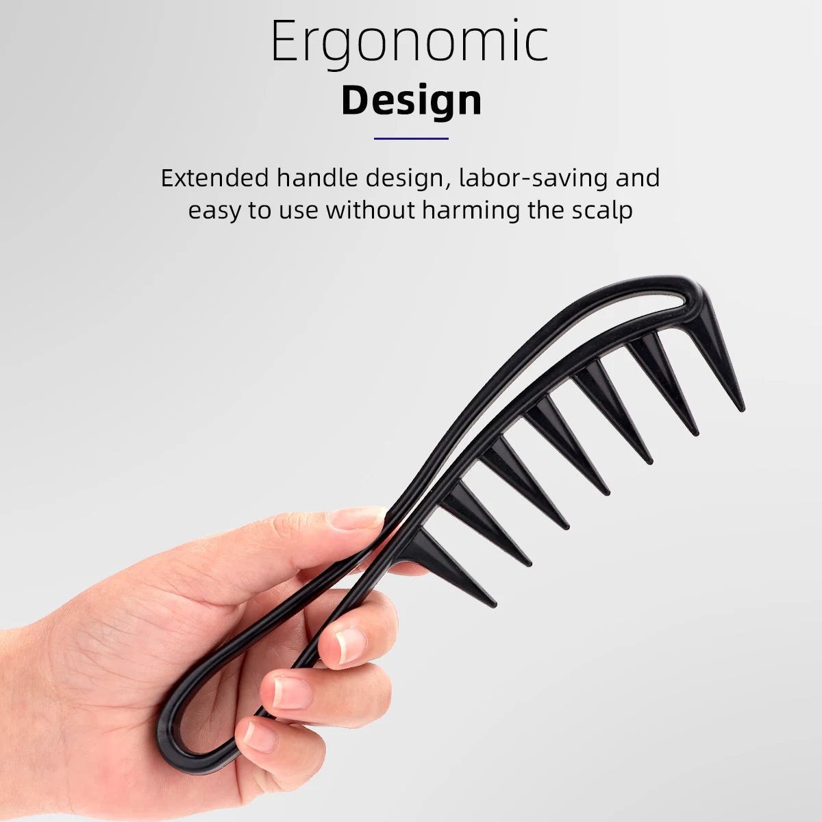 Wide Tooth Shark Comb – Anti-Static Hair Styling Tool