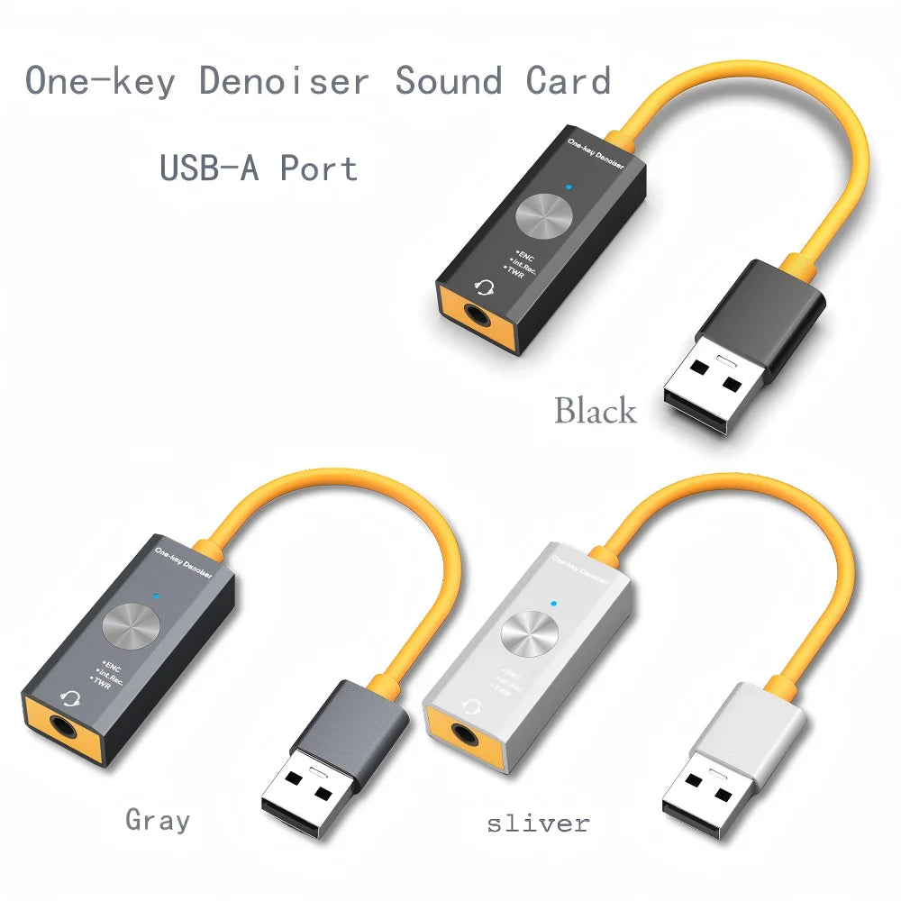 USB Type-C Sound Card DSP ENC Noise Cancellation 48kHz