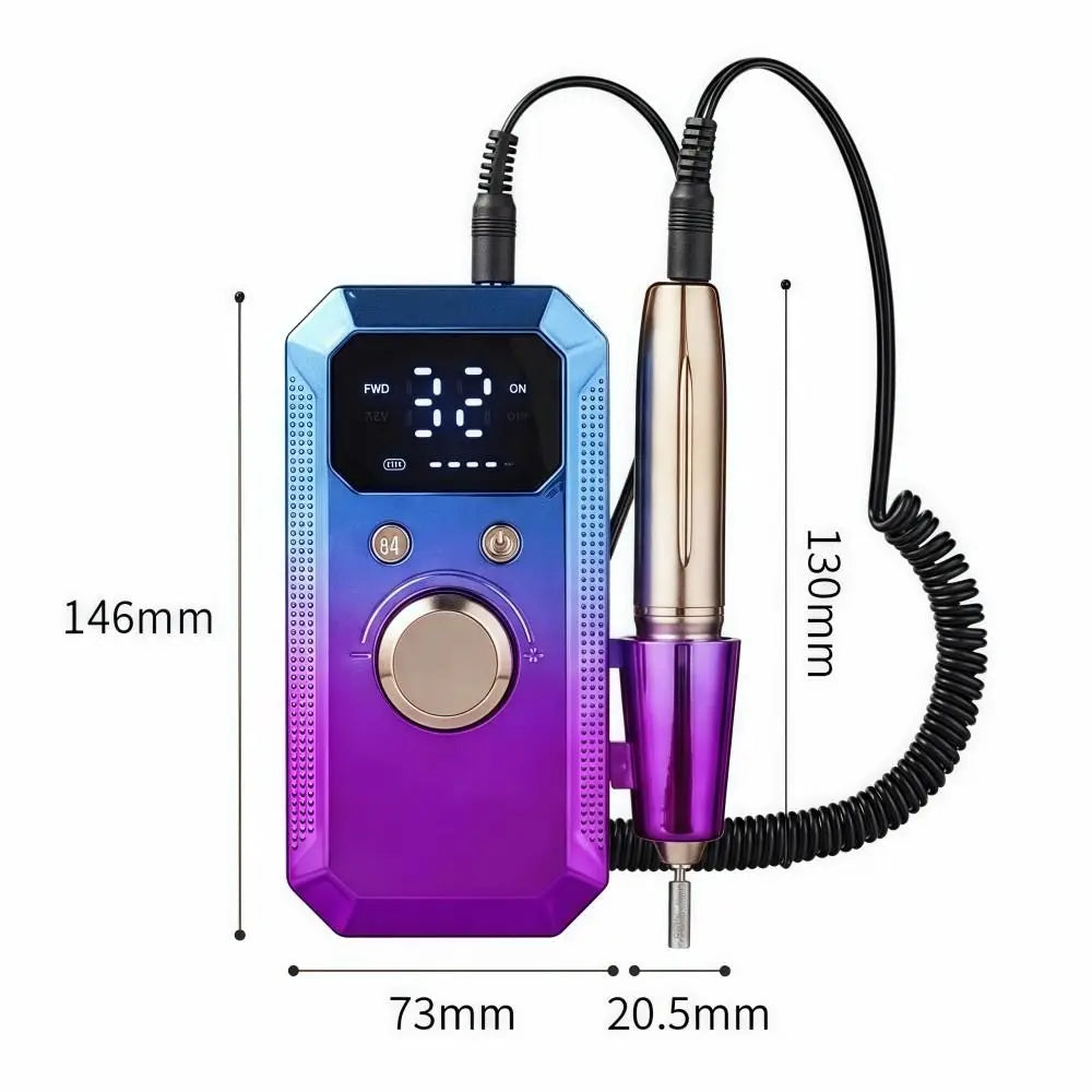 32-Speed Electric Nail Drill Grinder – LED Display & USB-C Electric Nail Drill PRIMED