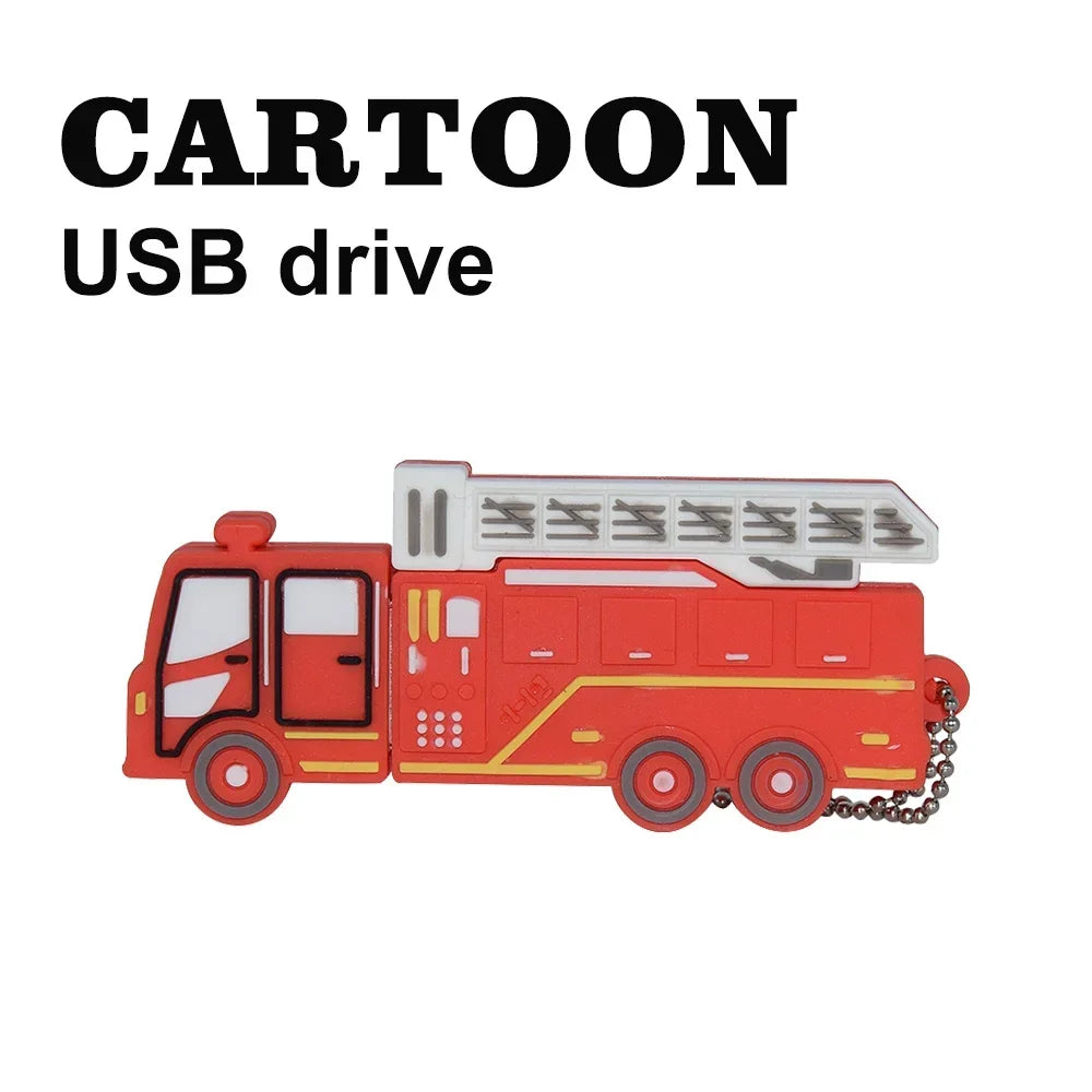 Fireman Fire Truck USB Flash Drive 8GB–128GB | Novelty Pen Drive Novelty USB Flash Drive PRIMED 4GB Style6