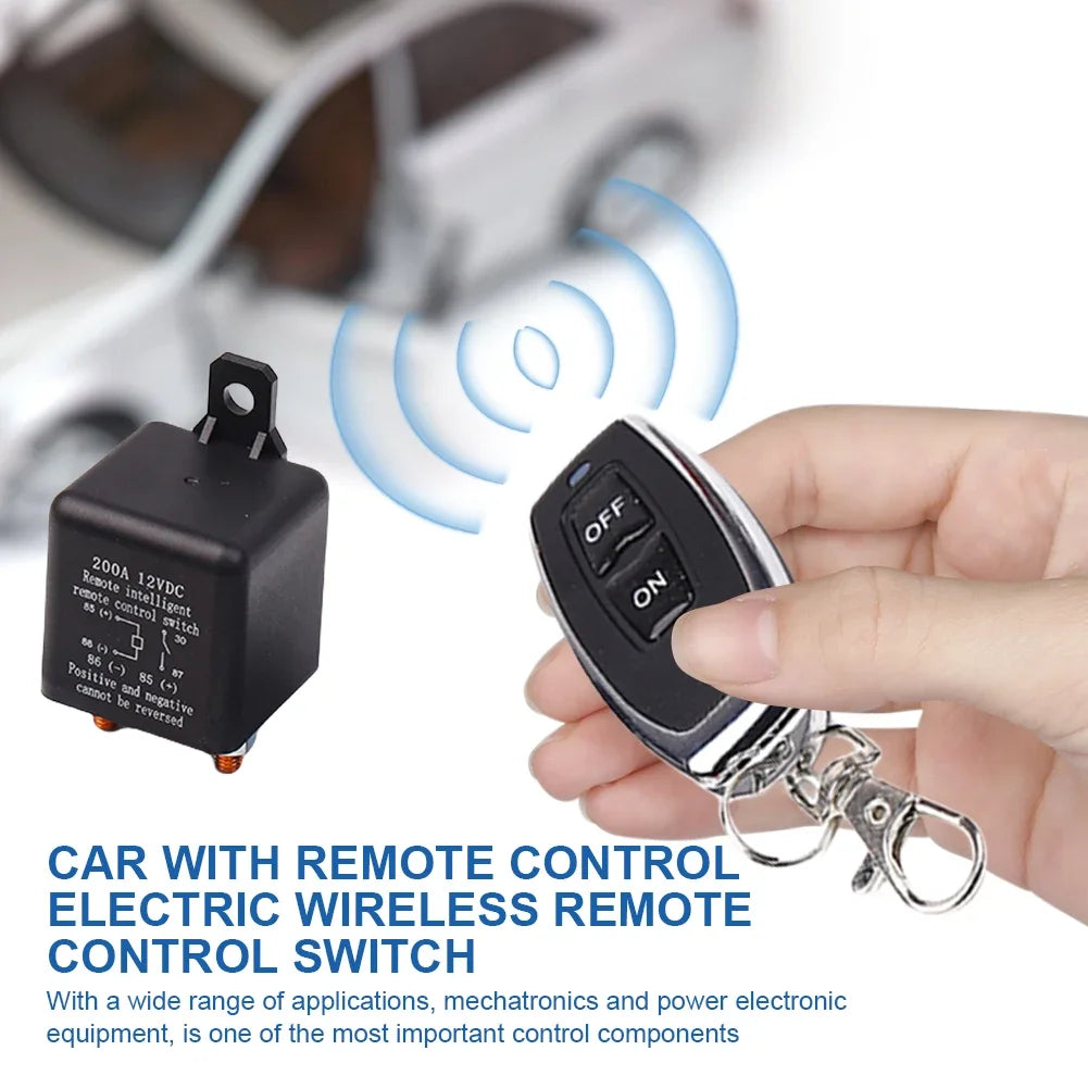 12V/24V 200A Wireless Remote Car Battery Disconnect Switch Battery Disconnect Relay PRIMED