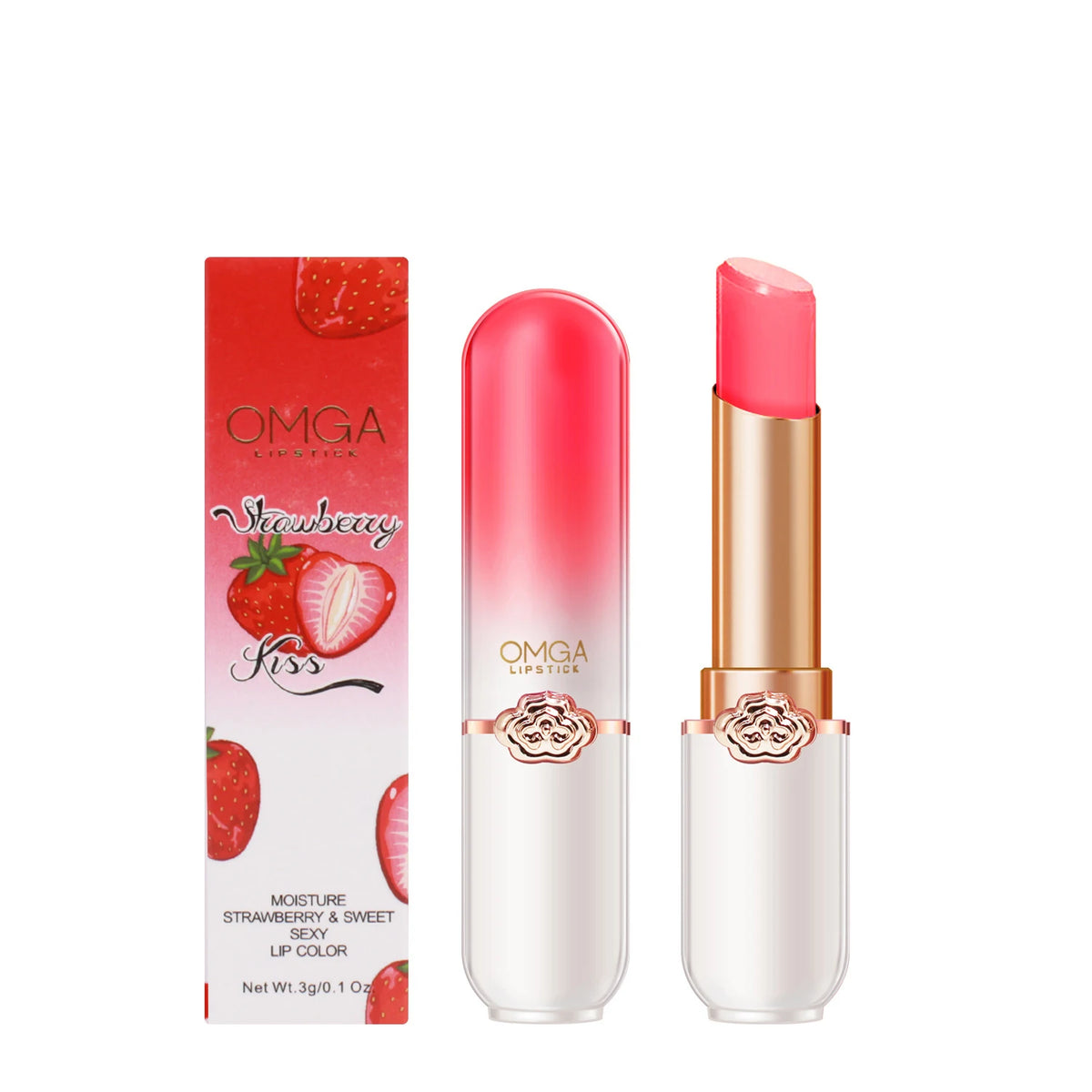 Crystal Color-Changing Lip Balm – Aloe & Strawberry, 3g Color-Changing Lip Balm PRIMED Strawberry