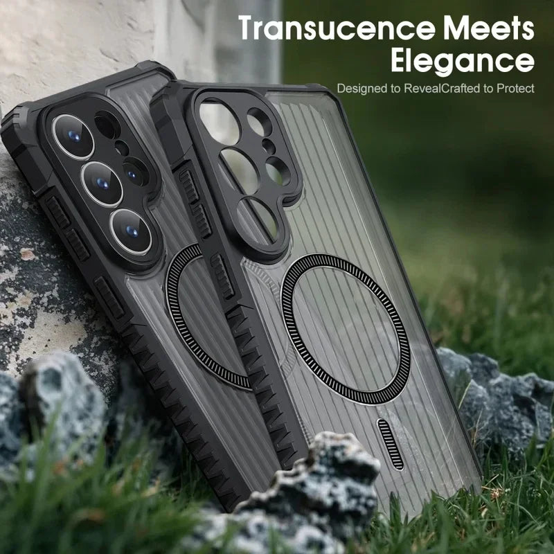 Transparent Magnetic Samsung Galaxy Case – MagSafe Shockproof