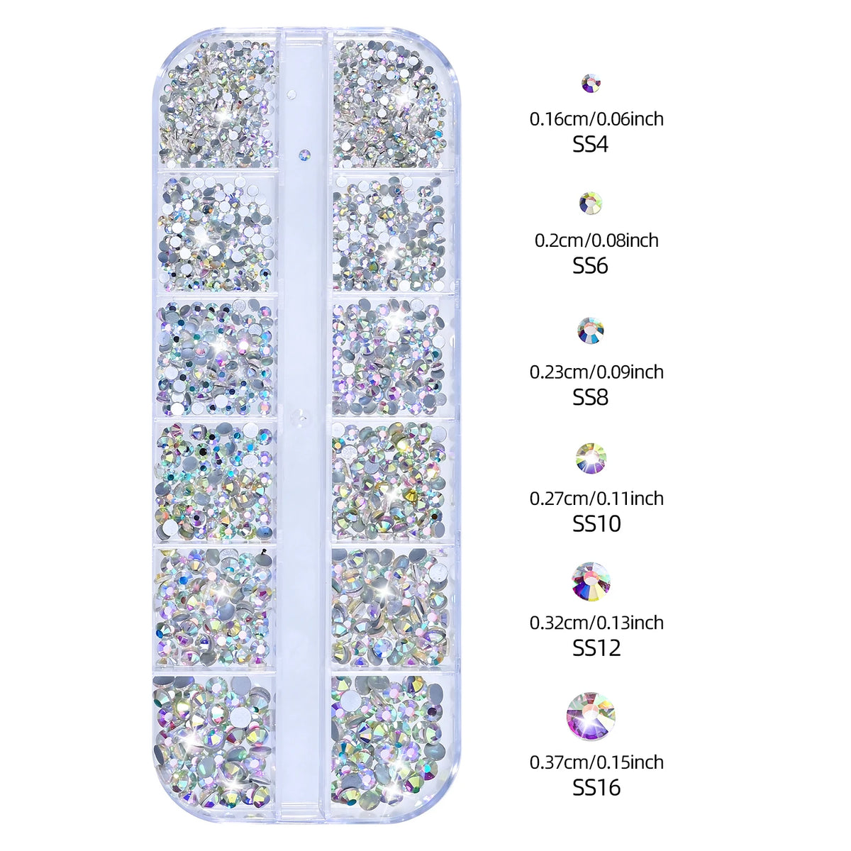 AB Sparkling Nail Rhinestones 2-Box Mixed Shapes – MAFANAILS