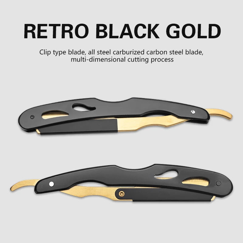 Men's Folding Straight Razor – Stainless Steel Barber Tool