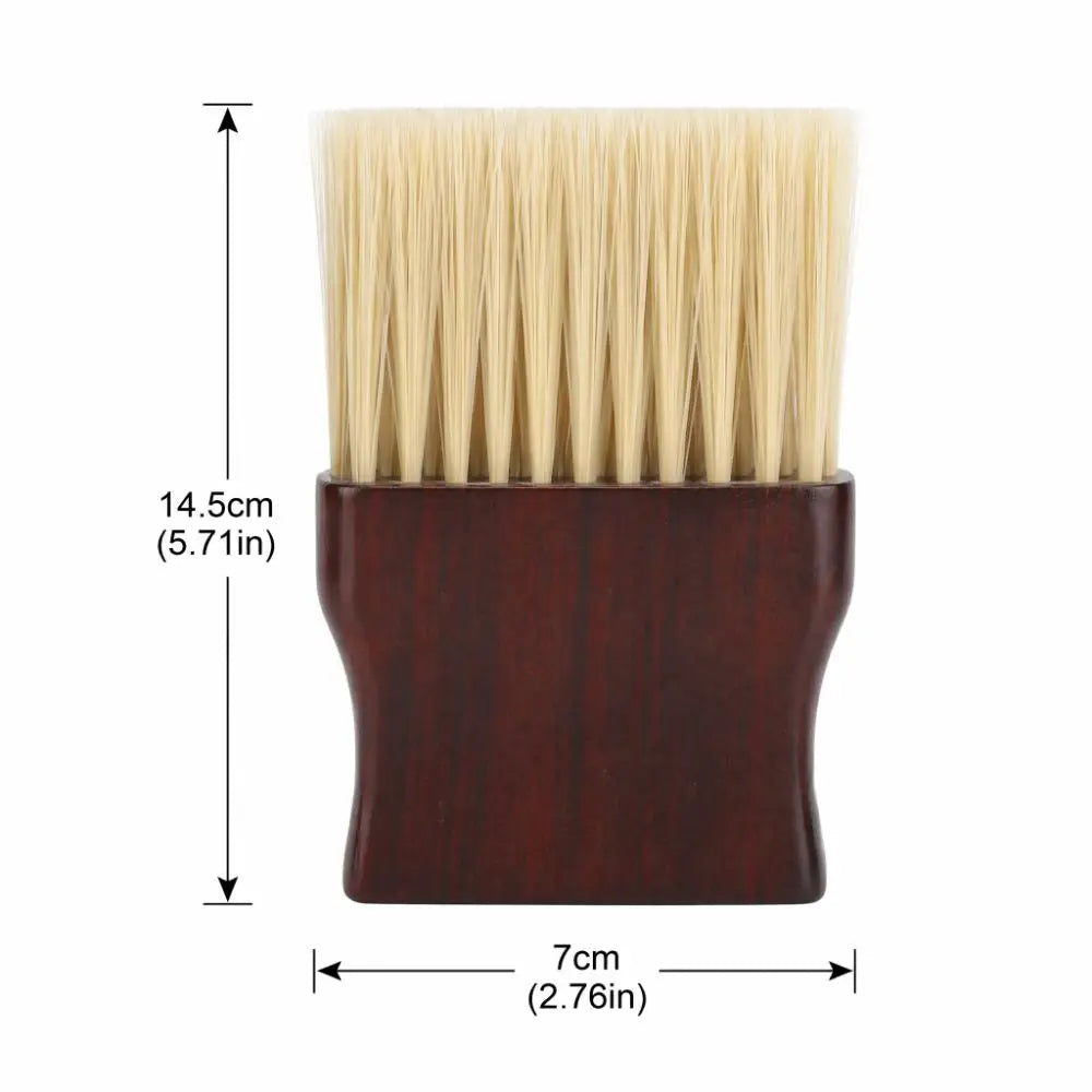 Professional Barber Neck Duster Brush – Solid Wood Handle Barber Neck Brush PRIMED