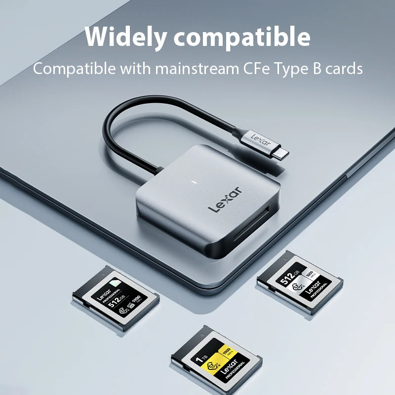 Lexar CFexpress Card Reader Type-B & Type-A USB 3.2 Gen 2 Memory Card Reader PRIMED