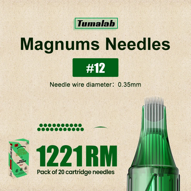 TUMAlab Tattoo Cartridge Needles 20PCS – Stainless Steel