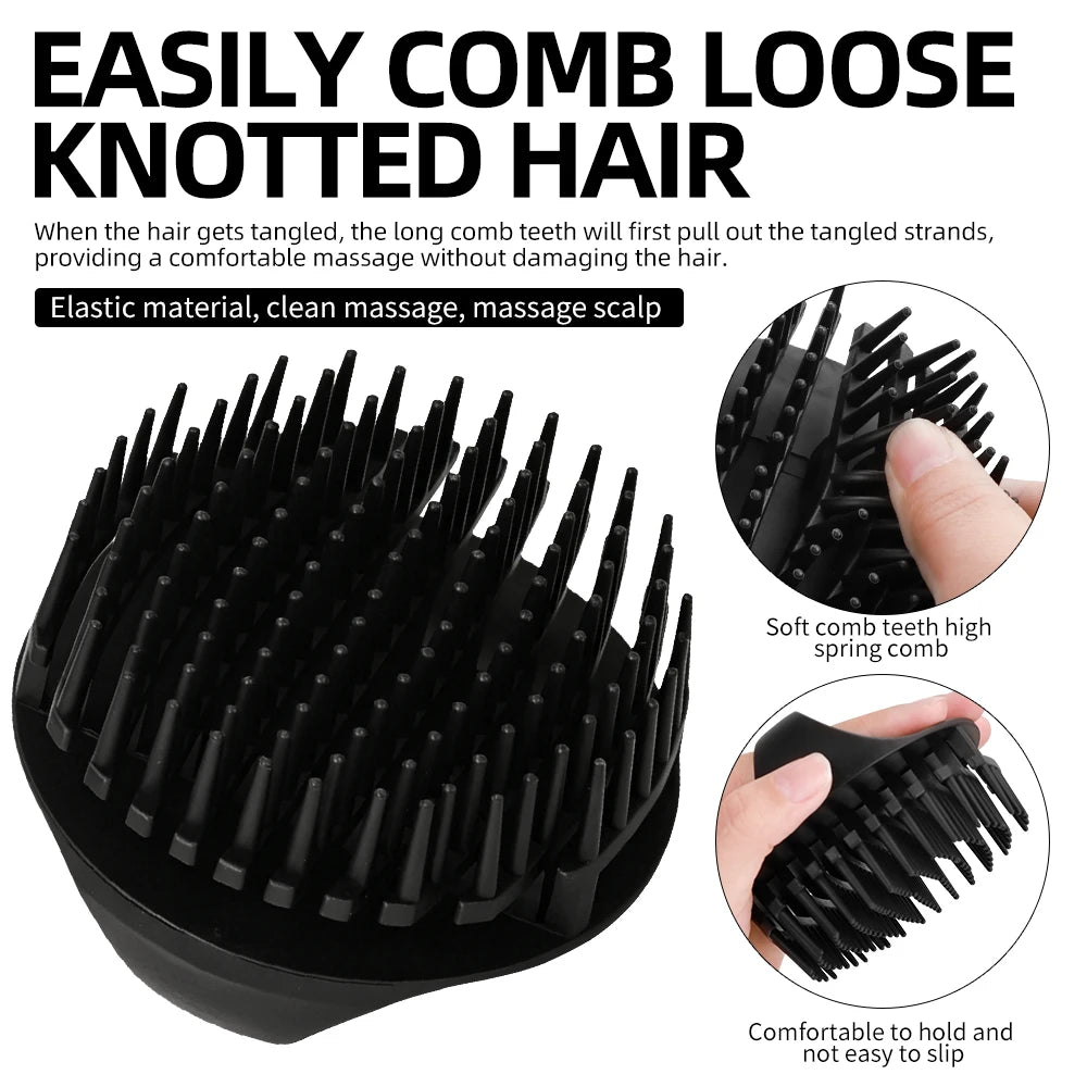 Silicone Scalp Massager Arch Handle – Detangling Comb Scalp Massager Comb PRIMED