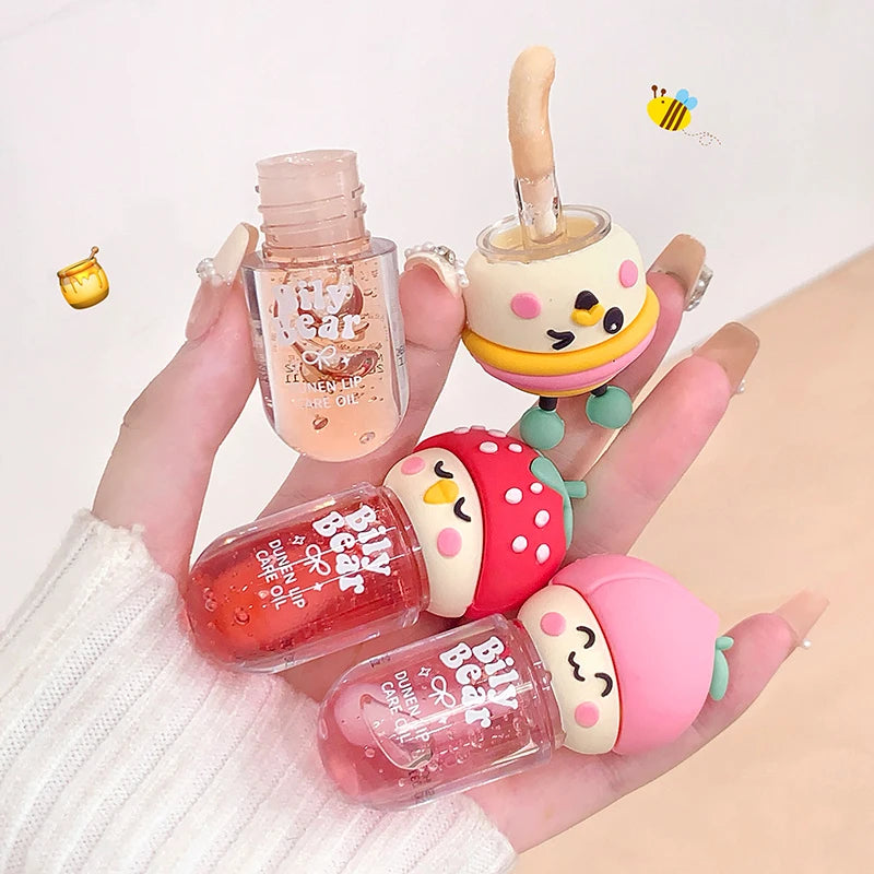 Peach Honey Jelly Lip Oil – Glossy Hydrating Mirror Lip Gloss Lip Gloss Oil PRIMED
