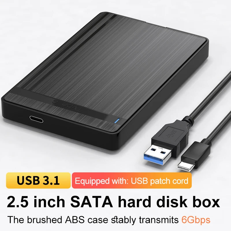 USB 3.1 2.5" SATA SSD HDD Enclosure – 6Gbps External Case HDD SSD Enclosure PRIMED Type B USB 3.1 TypeC China Mainland