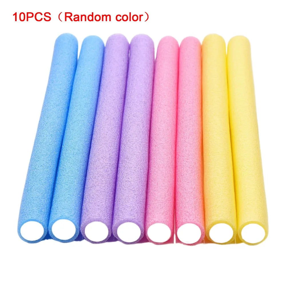 10-Pack Bendy Foam Hair Curlers – Heatless DIY Curl Rollers