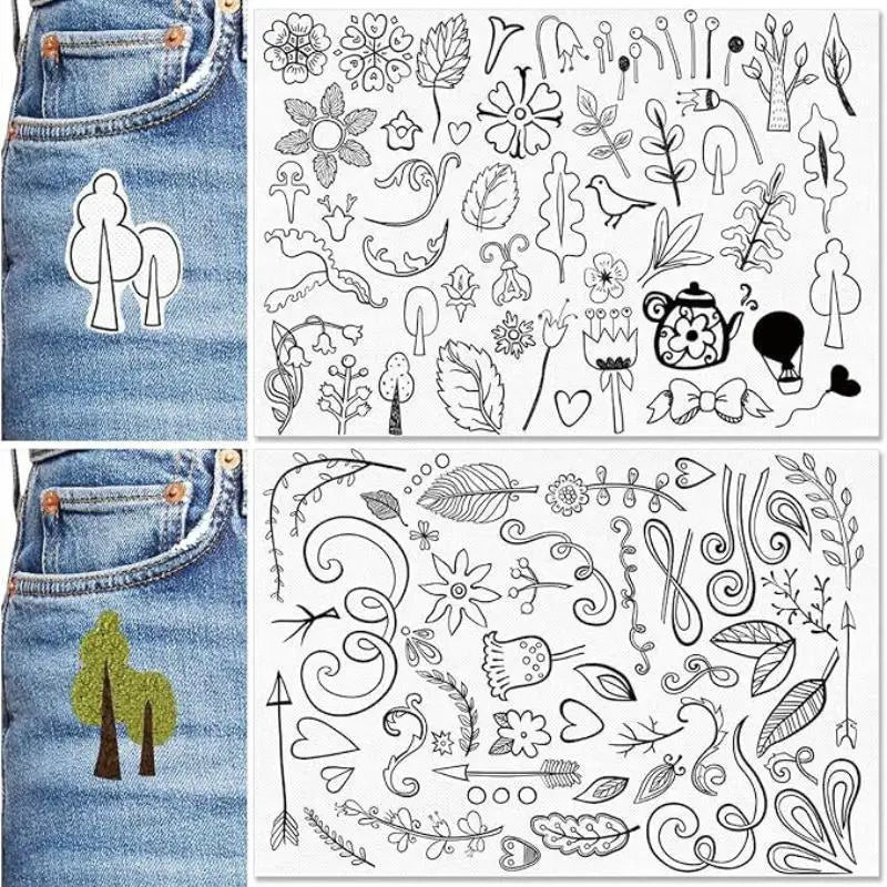 Water Soluble Embroidery Stabilizer Stickers – 2 Sheets