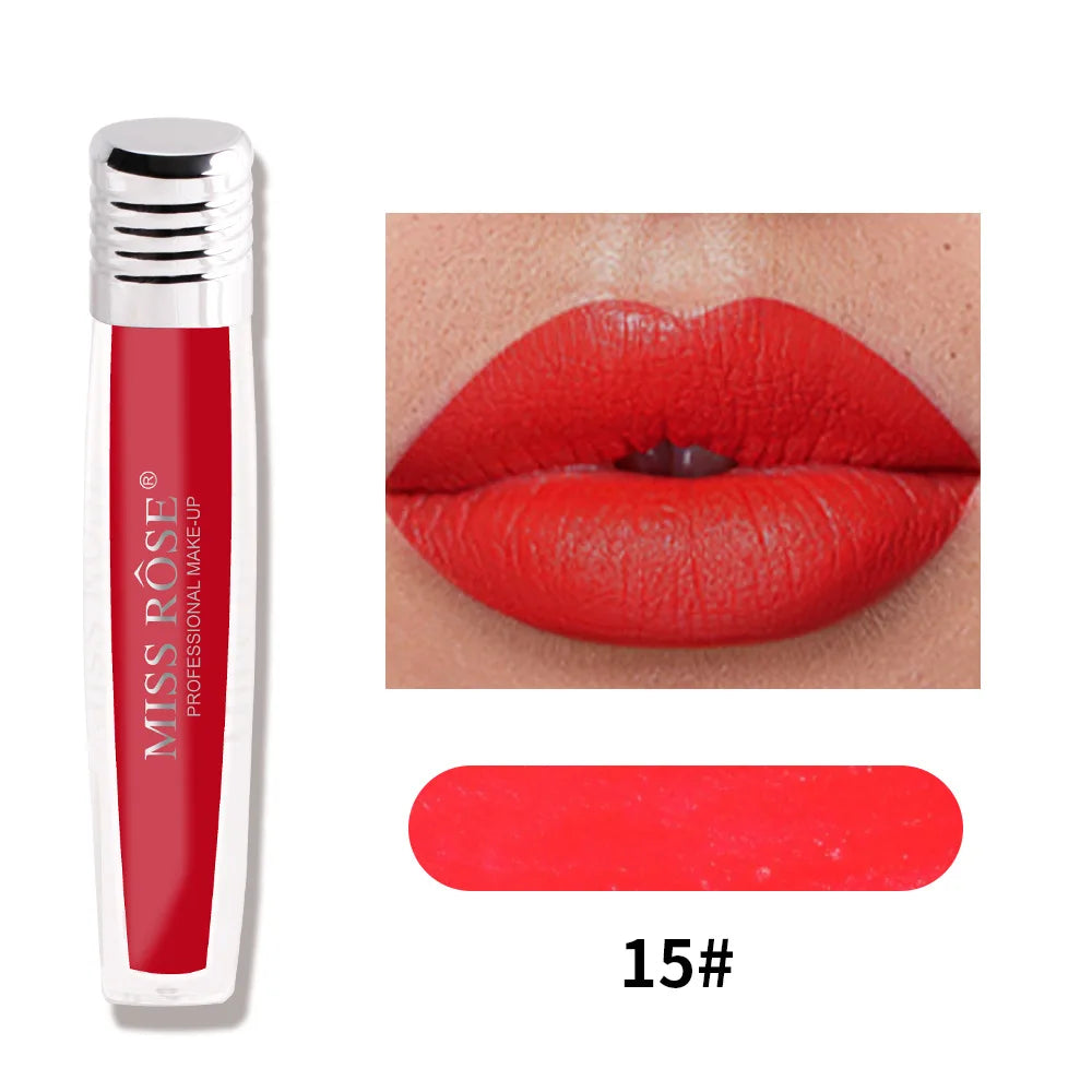 MISS ROSE Velvet Matte Longwear Lipstick & Pearl Lip Glaze Matte Lip Glaze PRIMED M6701-001V-15