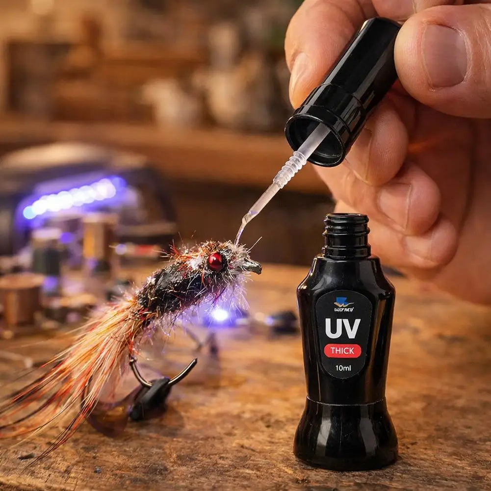 UV Resin Glue for Fly Tying – Clear Medium Viscosity 10ml