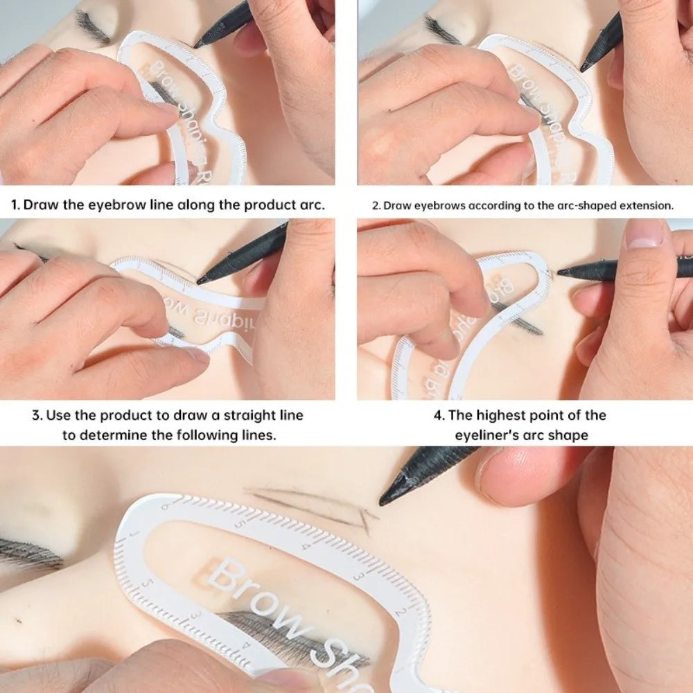 Eyebrow Mapping Ruler – Microblading Brow Shaping Stencil Eyebrow Mapping Ruler PRIMED