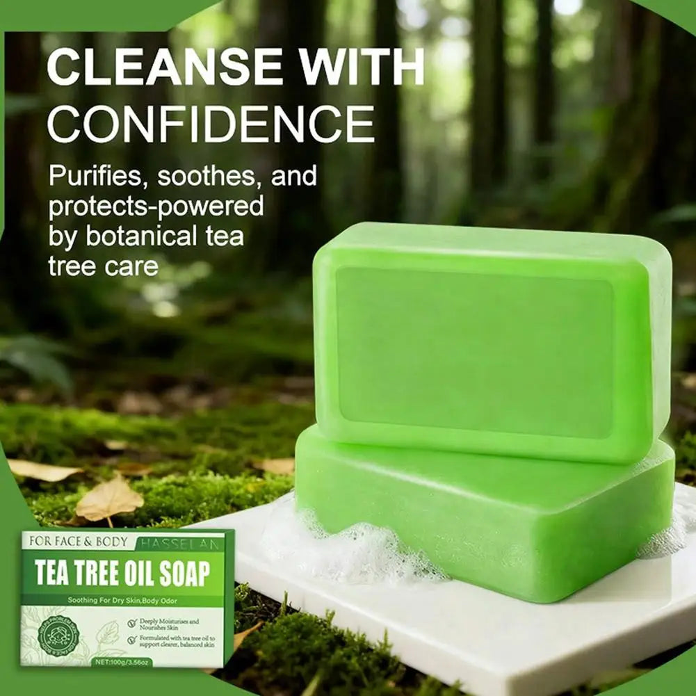 Green Tea Tree Oil Bar Soap – Natural Face & Body Cleanser Bar Soap PRIMED