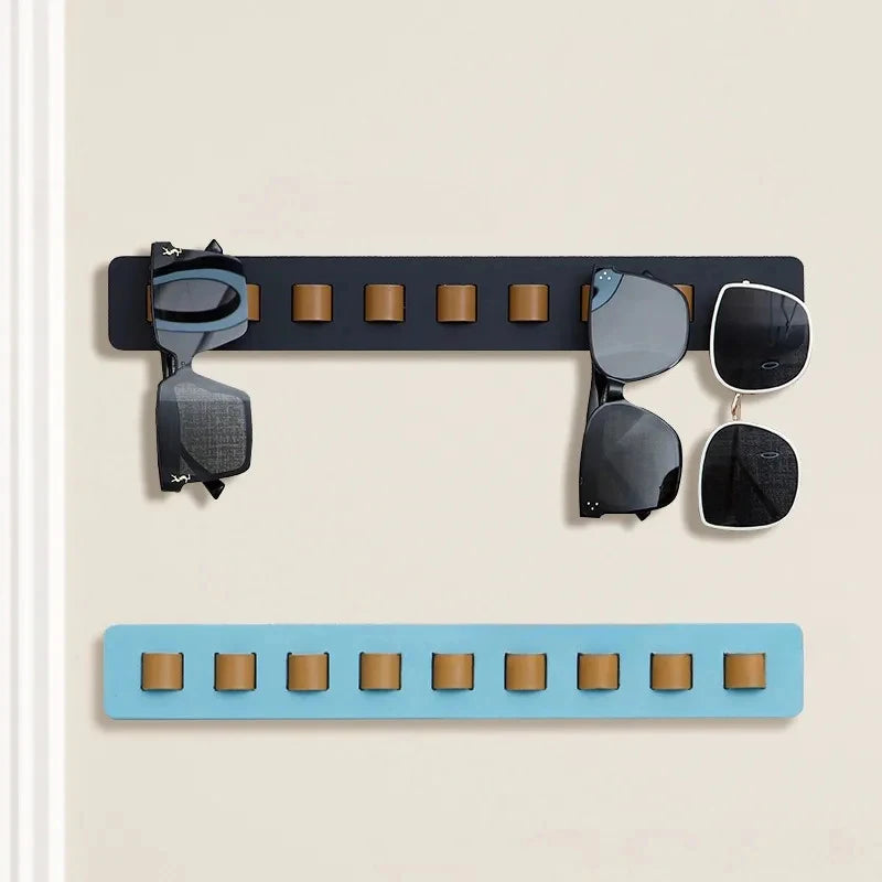 Wooden Wall-Mounted Eyeglass & Sunglasses Display Rack