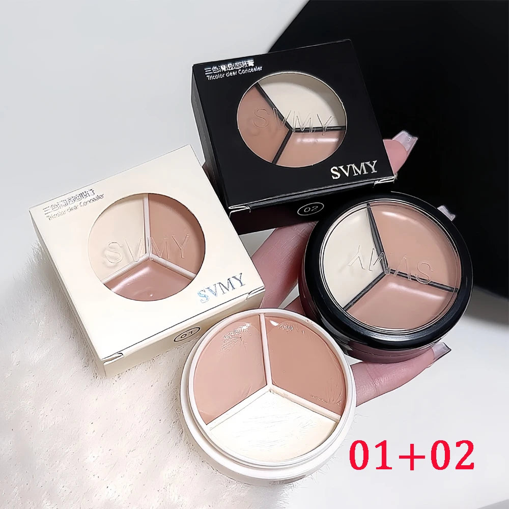 Tricolor Correcting Concealer Palette – Full Coverage Cream