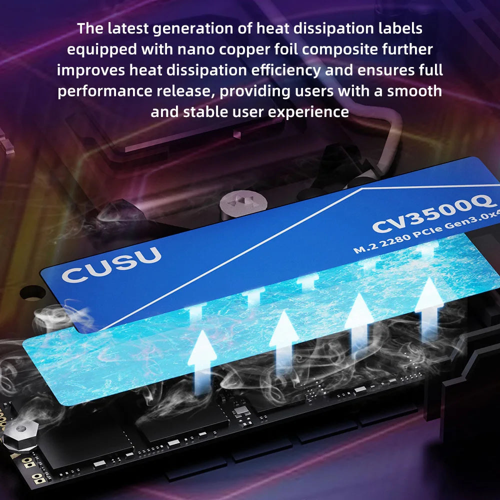 CUSU M.2 NVMe SSD 512GB 1TB 2TB PCIe 3.0 Solid State Drive Internal NVMe SSD PRIMED