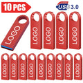 10-Pack Metal USB 3.0 Flash Drives 8GB–128GB High Speed USB Flash Drive PRIMED 16 GB Red USB 3.0