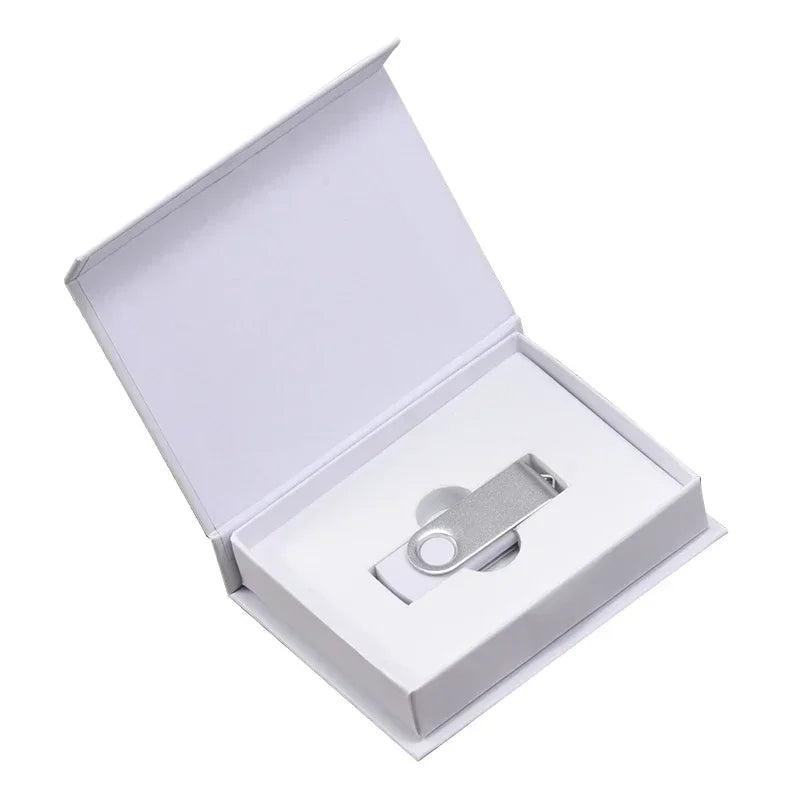 JASTER Rotatable USB Flash Drive | Free Custom Logo 4–128GB USB Flash Drive PRIMED 32 GB White with Box -A China Mainland