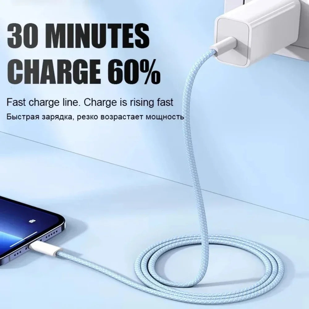 USB-C to USB-C PD 60W Fast Charging Braided Cable 6A USB-C Charging Cable PRIMED