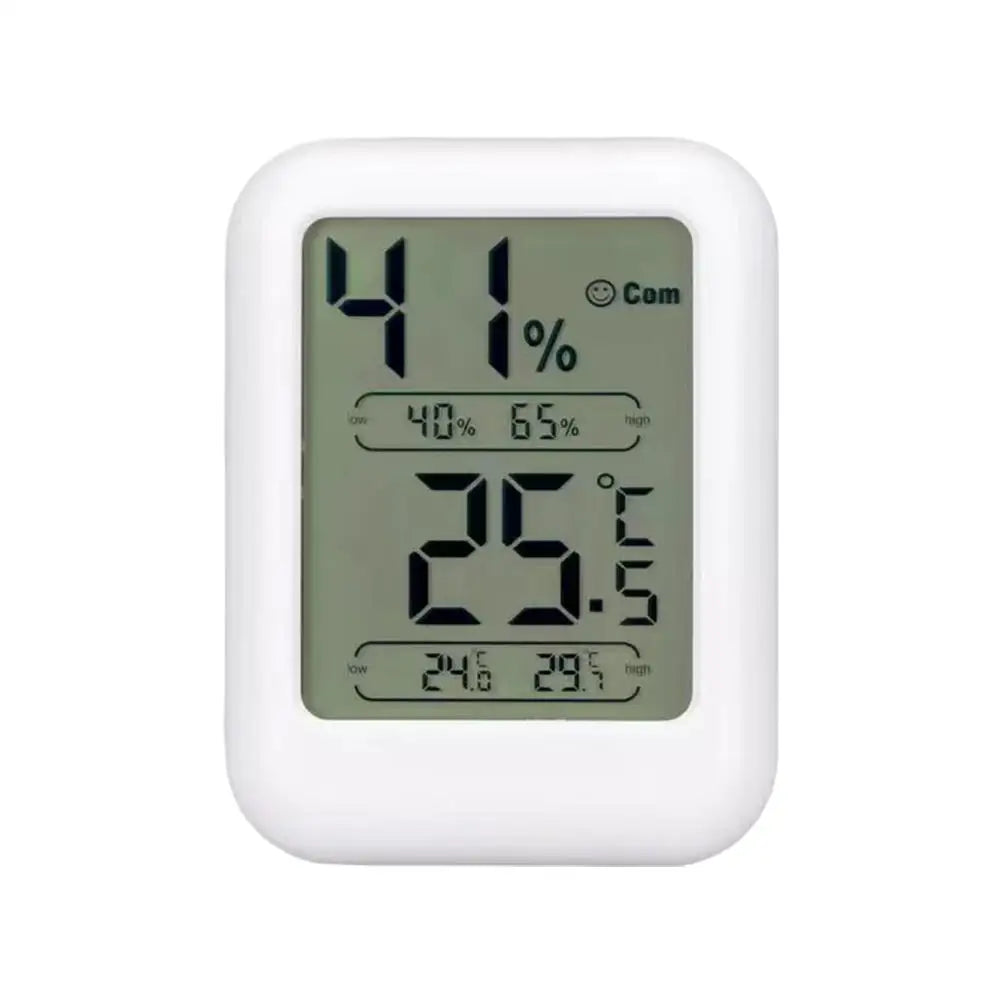 Mini Digital Thermometer Hygrometer – LCD Humidity & Temp Gauge Digital Hygrometer PRIMED White