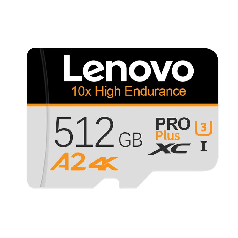 Lenovo Micro SD Card 128GB–512GB | Class 10 U3 V30 A2 MicroSD Memory Card PRIMED 512GB