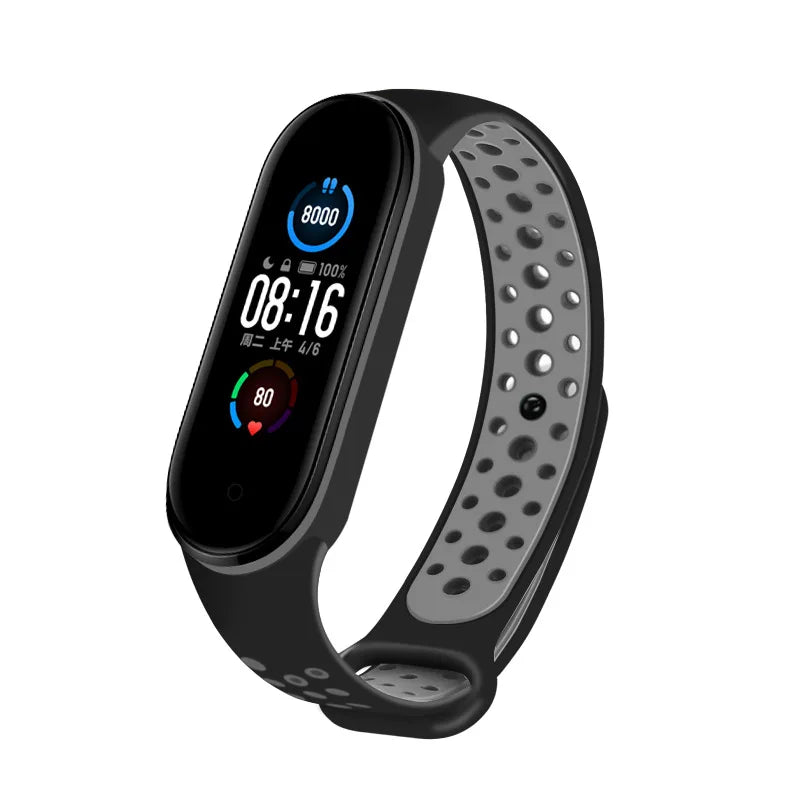 Silicone Strap for Xiaomi Mi Band 3 4 5 6 7 – Sport Band Smartwatch Band PRIMED