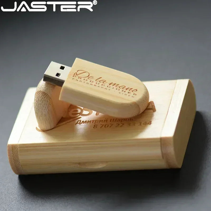 Wooden USB Flash Drive Gift Box | Custom Logo 16/32/64GB Custom USB Flash Drive PRIMED