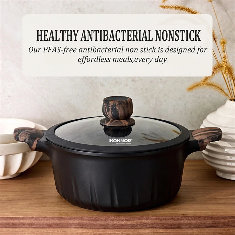 DONNOR 21-Piece Nonstick Ceramic Cookware Set | Induction Ready Cookware Set PRIMED