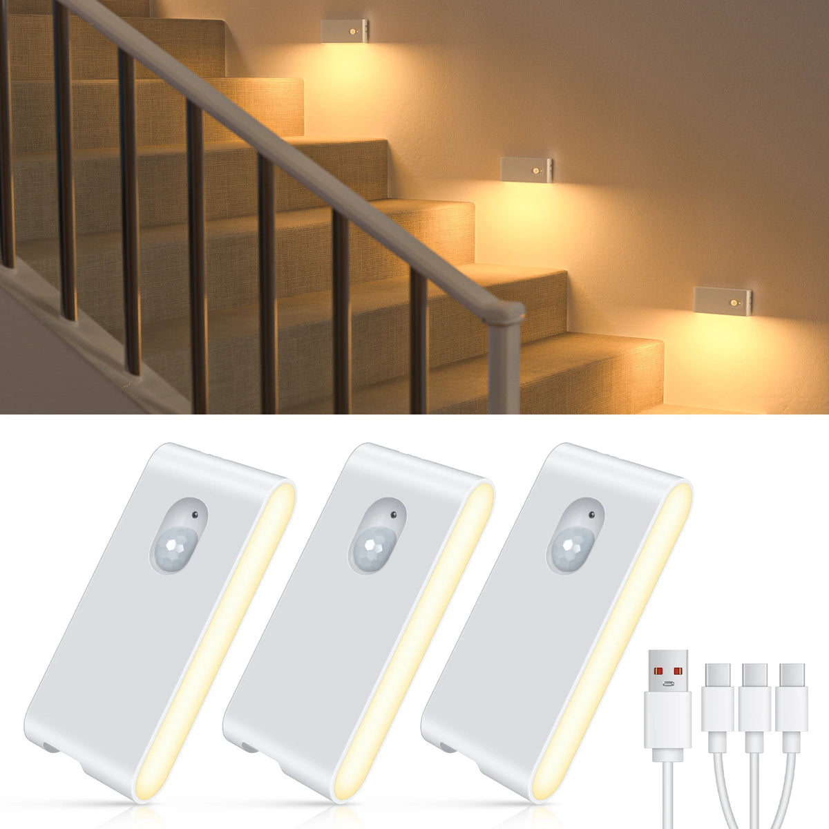 WILLED Motion Sensor Night Light | Rechargeable Warm White LED