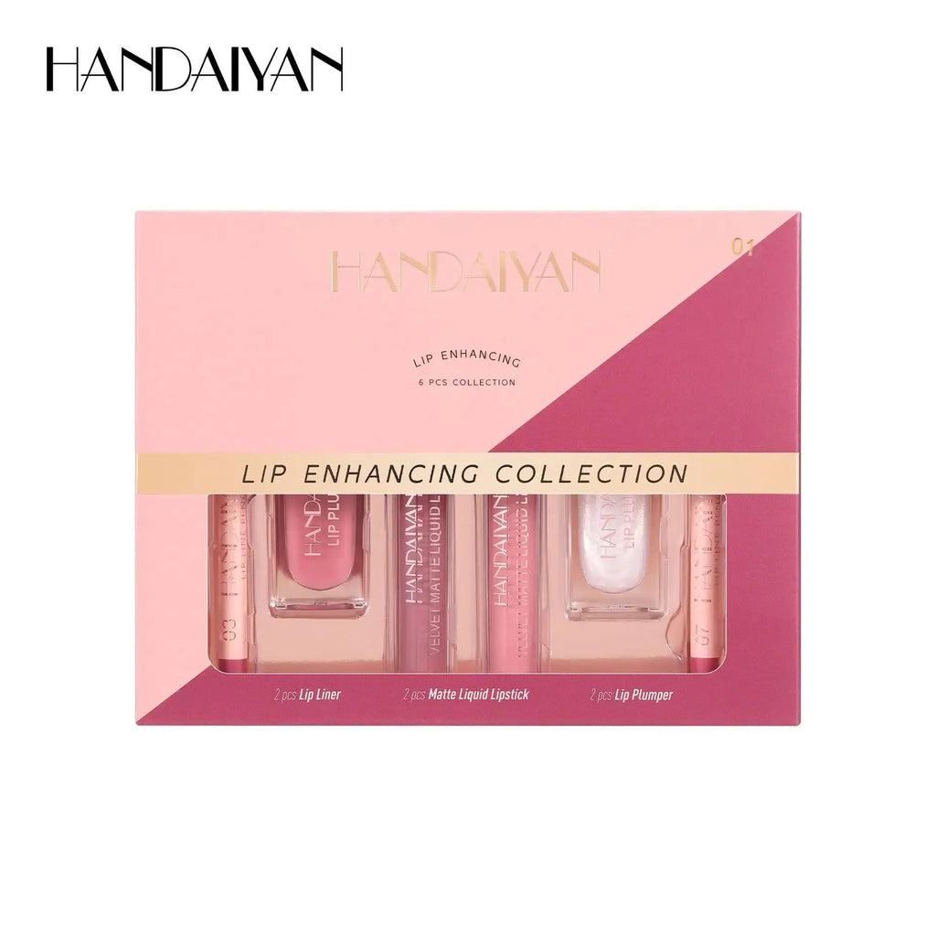Handaiyan 6-Pc Matte Lipstick Set – Waterproof Long-Lasting Lip Makeup Set PRIMED