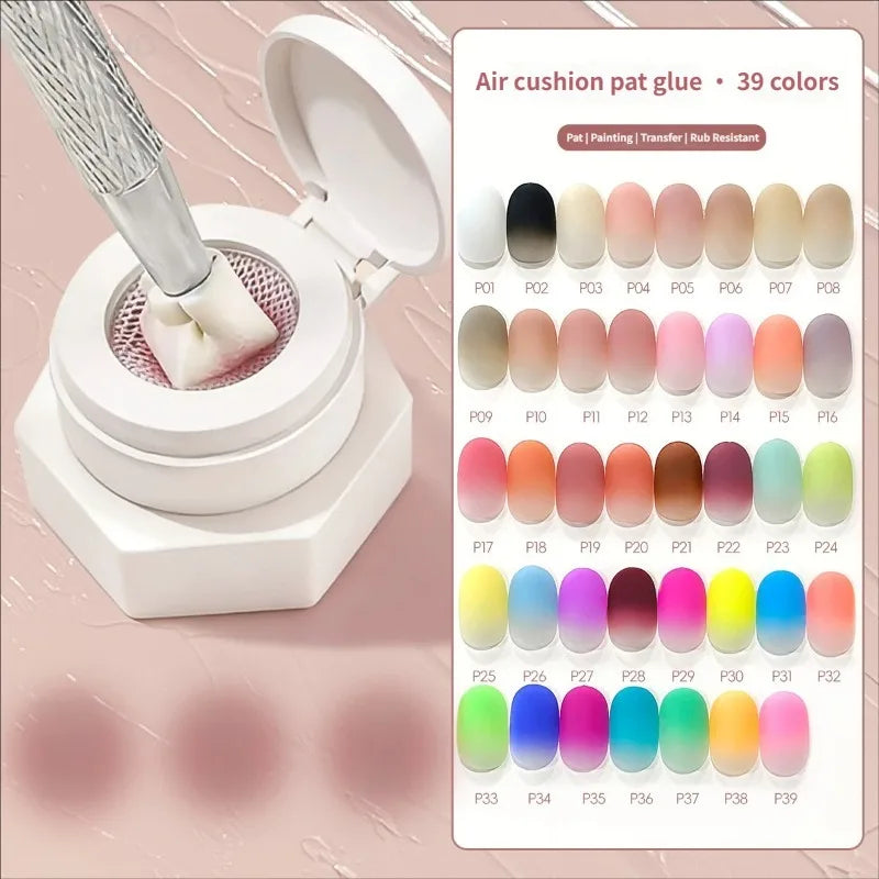 Air Cushion Patting Nail Gel – Gradient Ombre UV LED Polish Nail Art Gel PRIMED