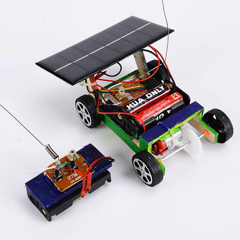 Wooden Solar RC Car DIY STEM Science Kit for Kids Ages 7–14 STEM Science Kit PRIMED
