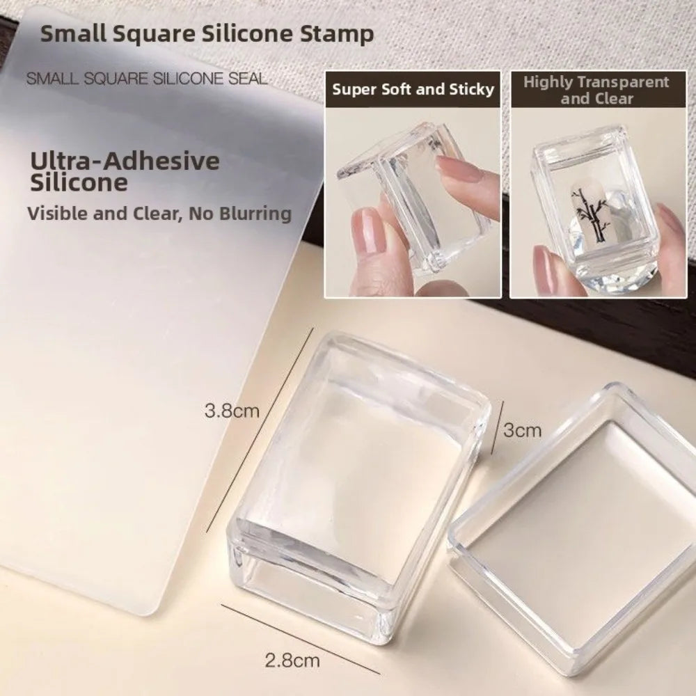 Transparent Silicone Nail Art Stamper & Stamping Plates DIY