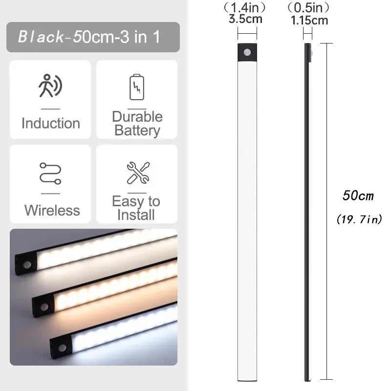 VENUSWING LED Under Cabinet Light – Motion Sensor Rechargeable