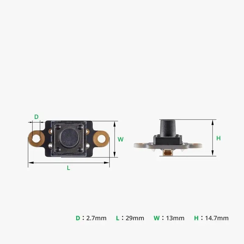 Momentary Push Button Switch – Pre-Wired 2-Pin Panel Mount